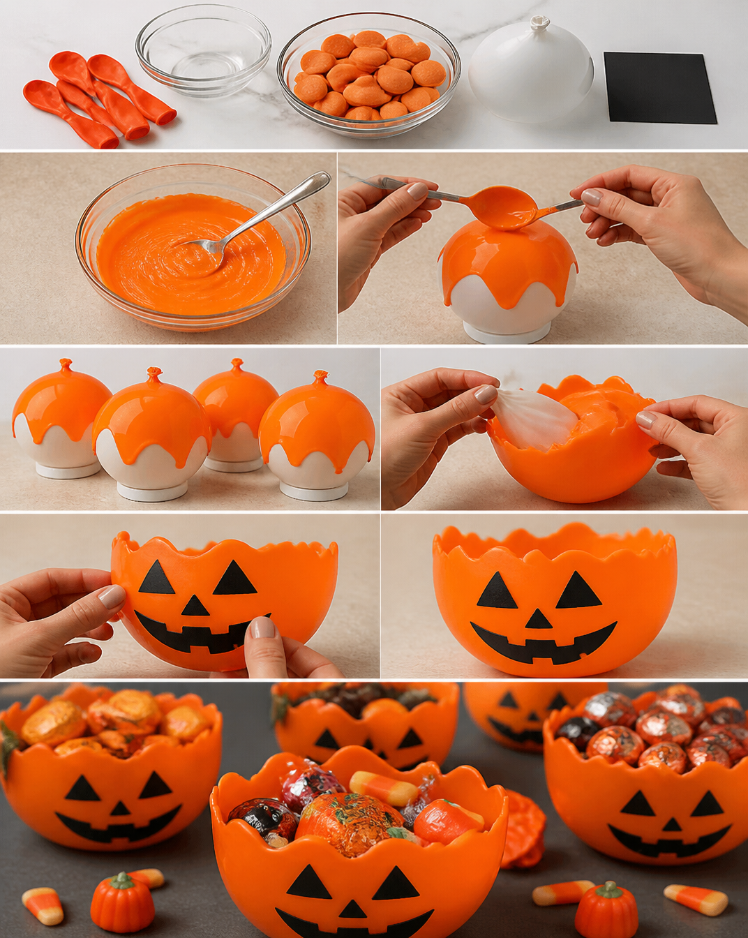 Candy Melt Pumpkin Bowls