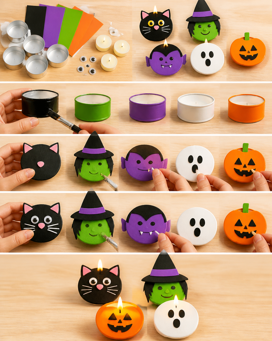 How to Make Halloween Tea Lights