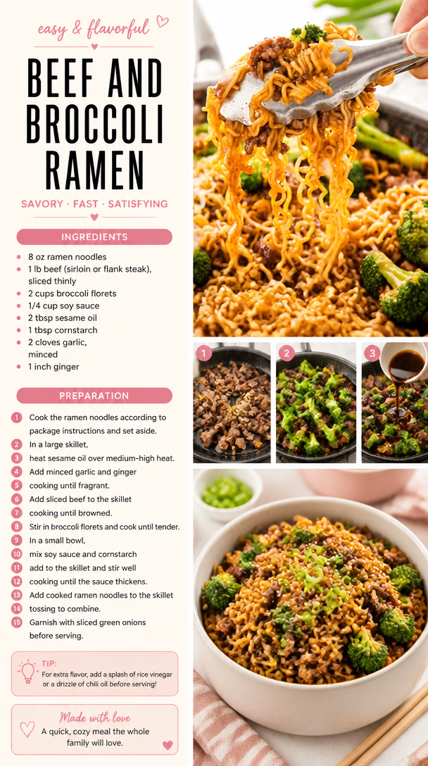 Beef and Broccoli Ramen