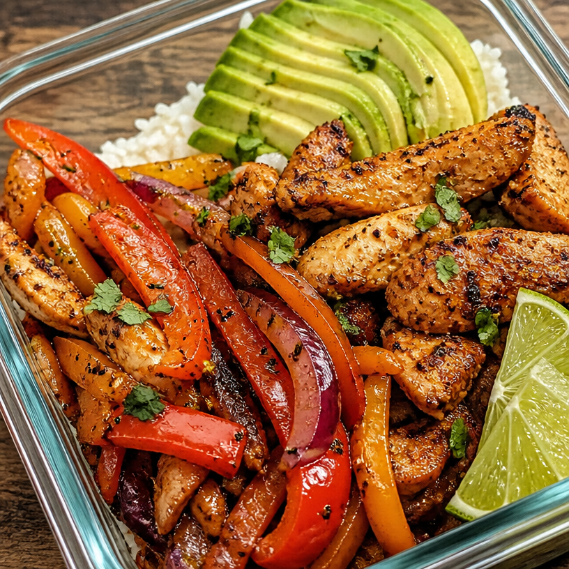 Chicken Fajita Meal Prep Bowls