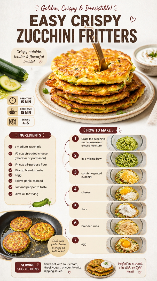 Easy Crispy Zucchini Fritters