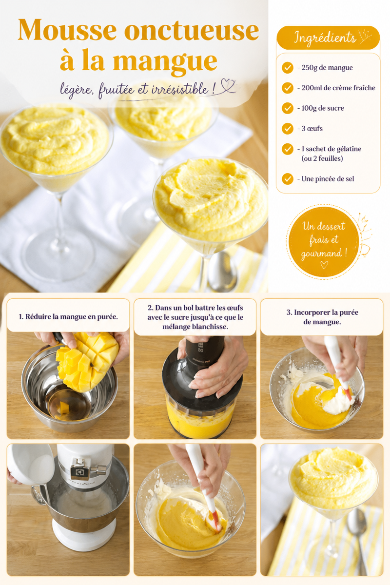 Mousse onctueuse à la mangue