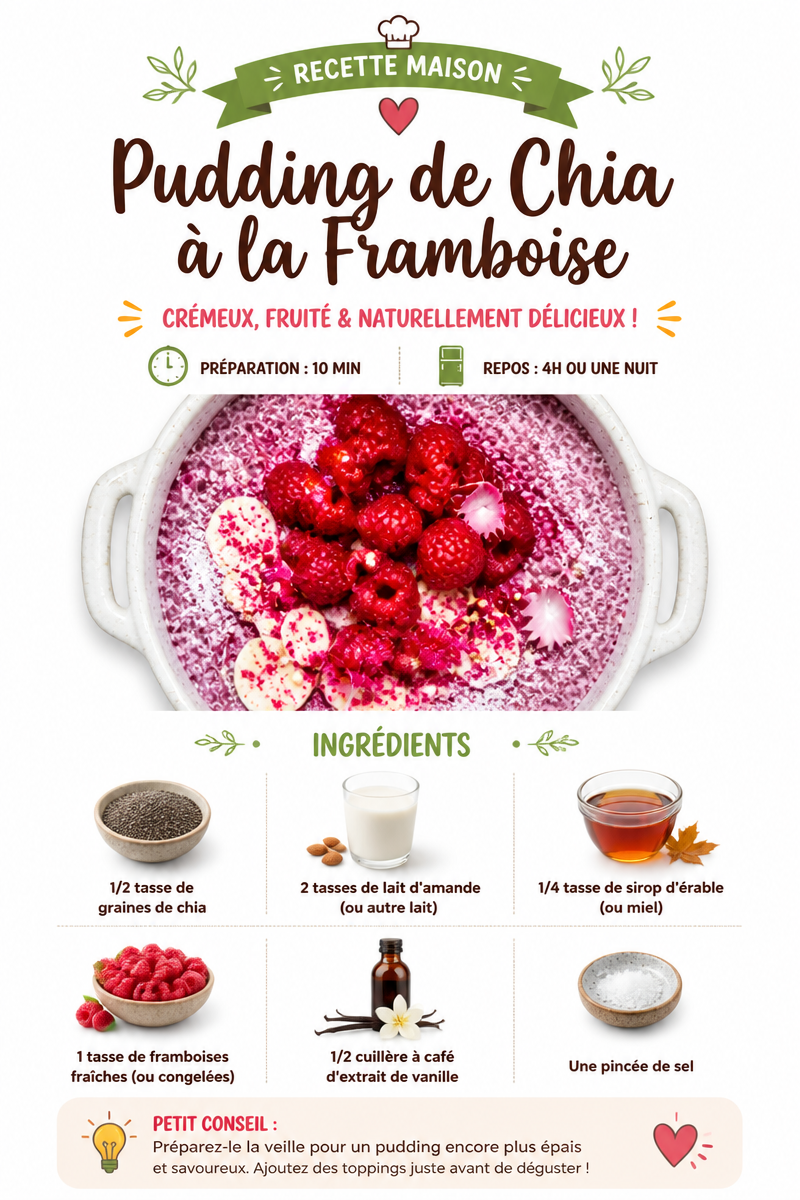 Pudding de Chia à la Framboise