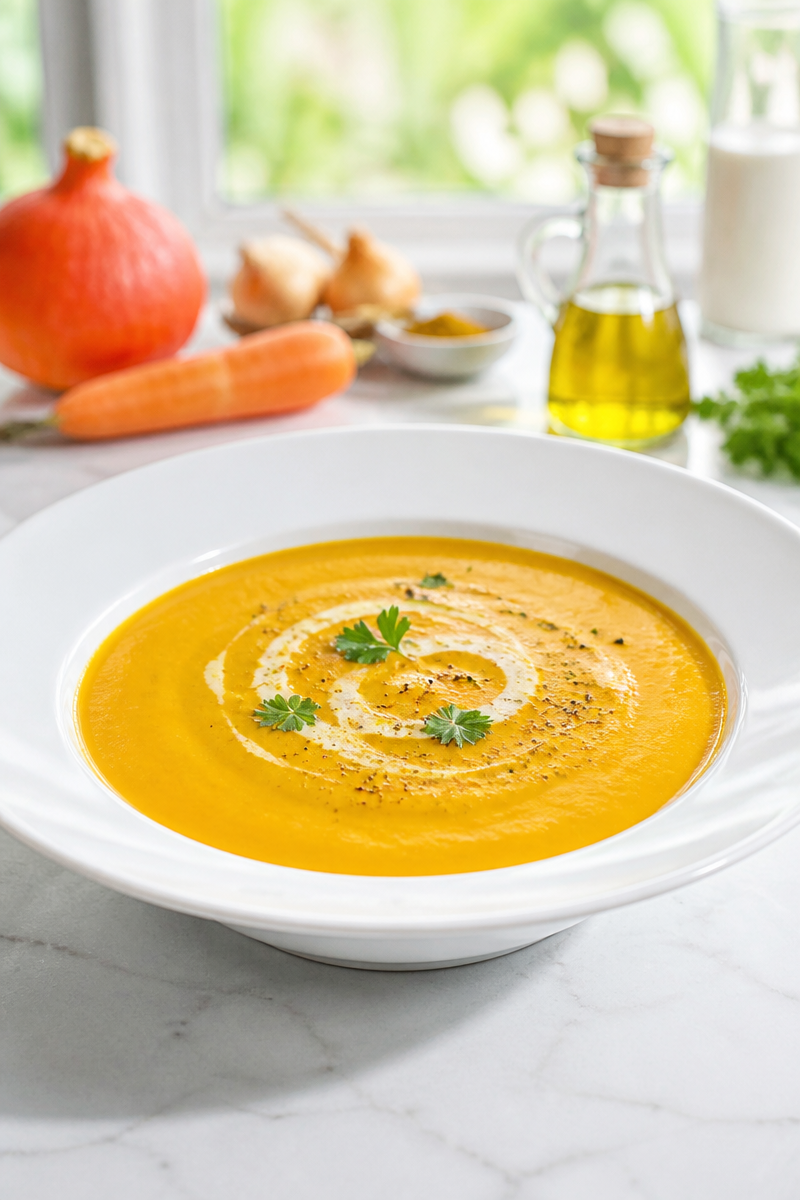 Soupe de potimarron épicée maison