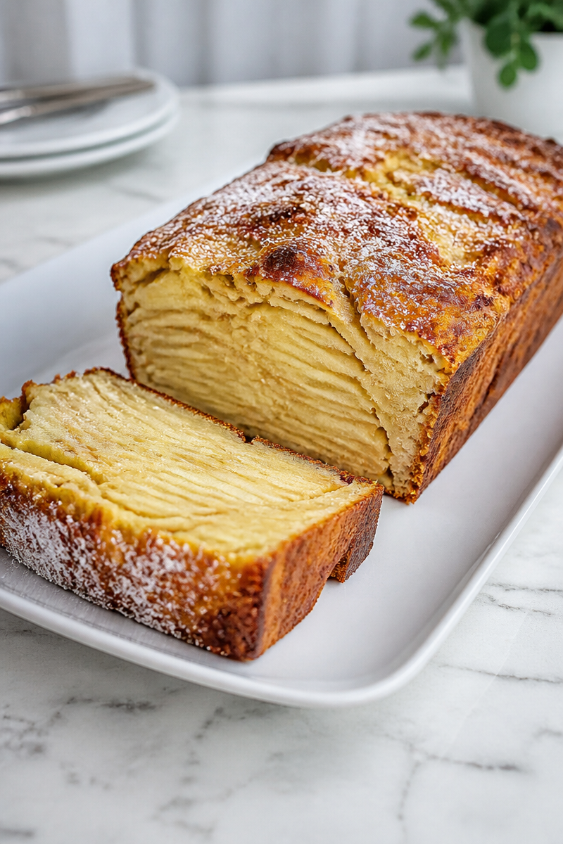 Gâteau invisible aux pommes fondant