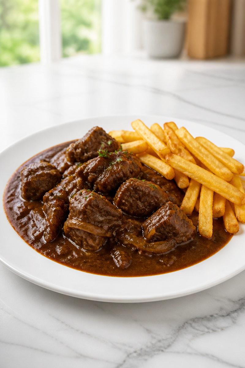 Carbonade flamande à la bière brune