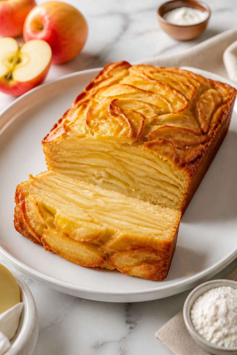 Gâteau invisible aux pommes fondant
