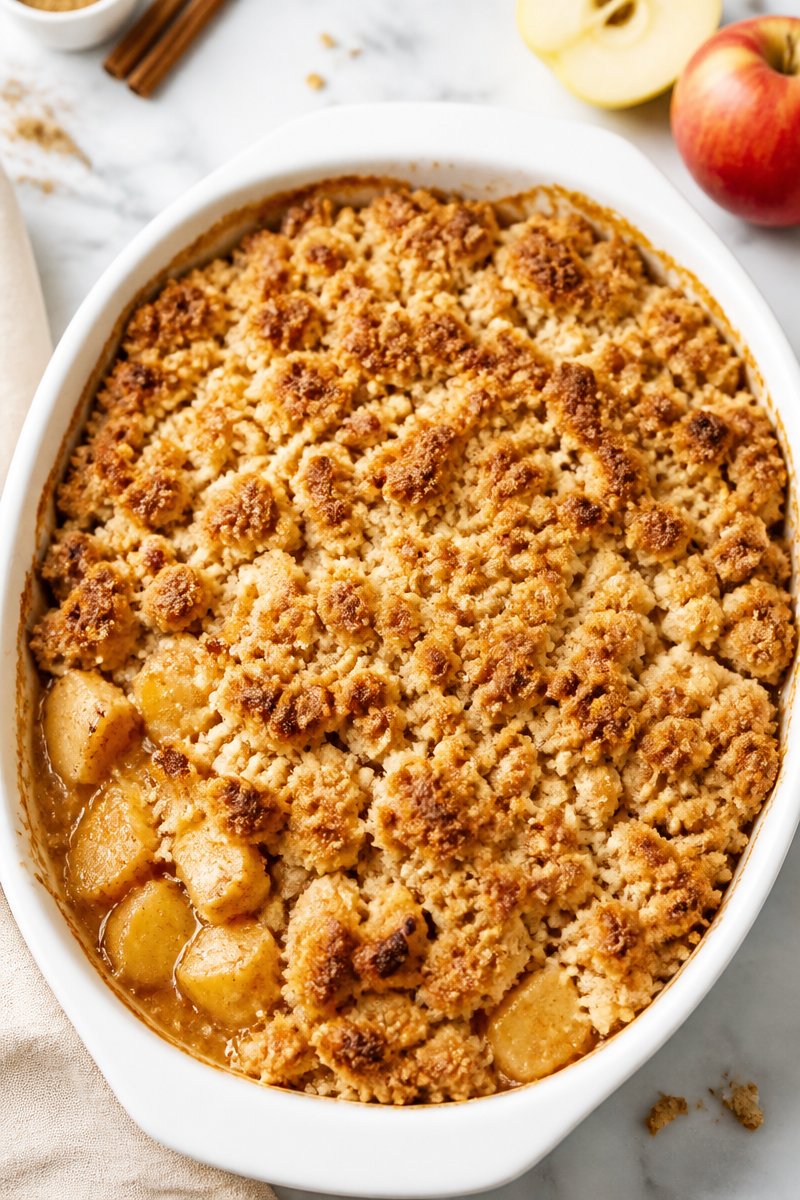 Crumble aux pommes croustillant maison