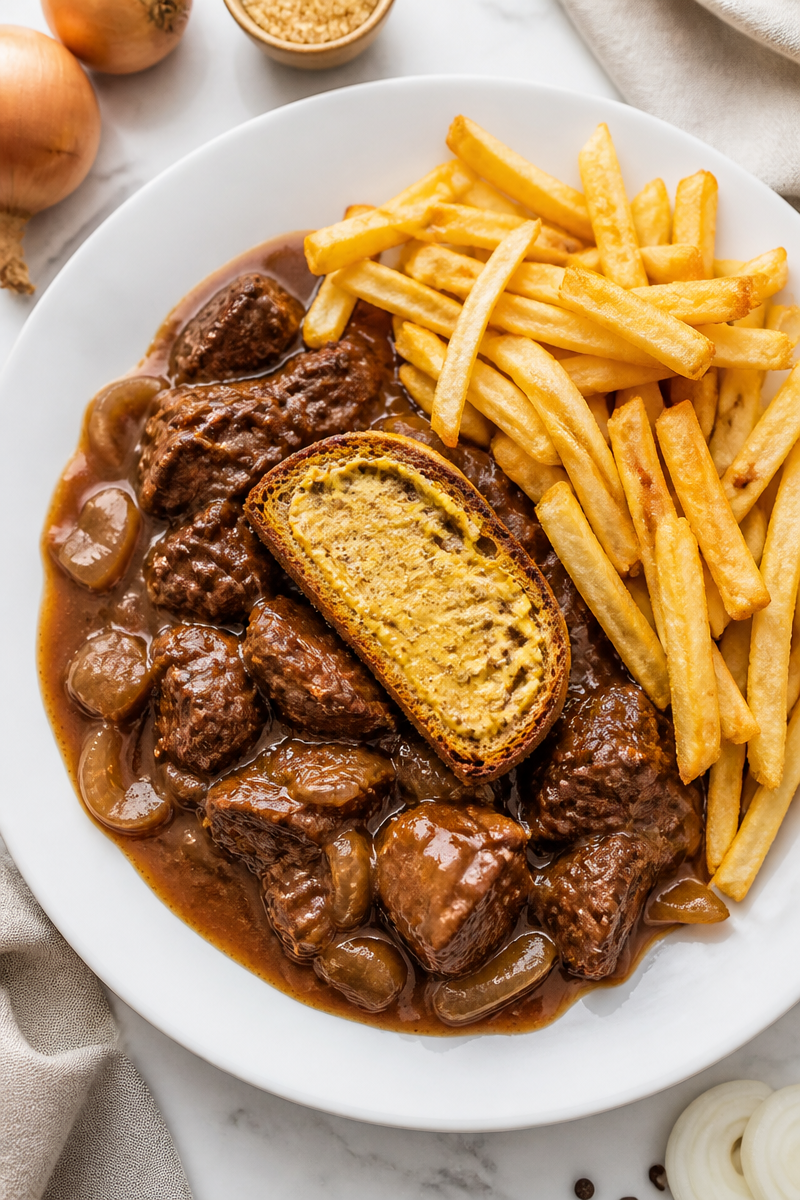 Carbonade flamande à la bière brune