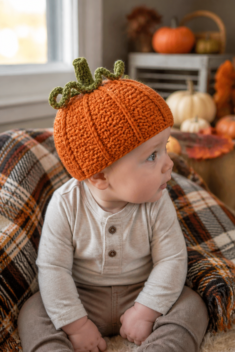 Baby Pumpkin Crochet Hat Pattern