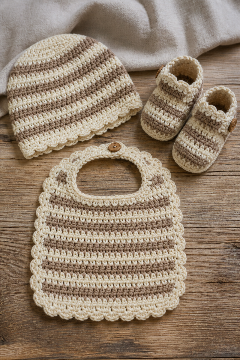 Gender Neutral Crochet Baby Set
