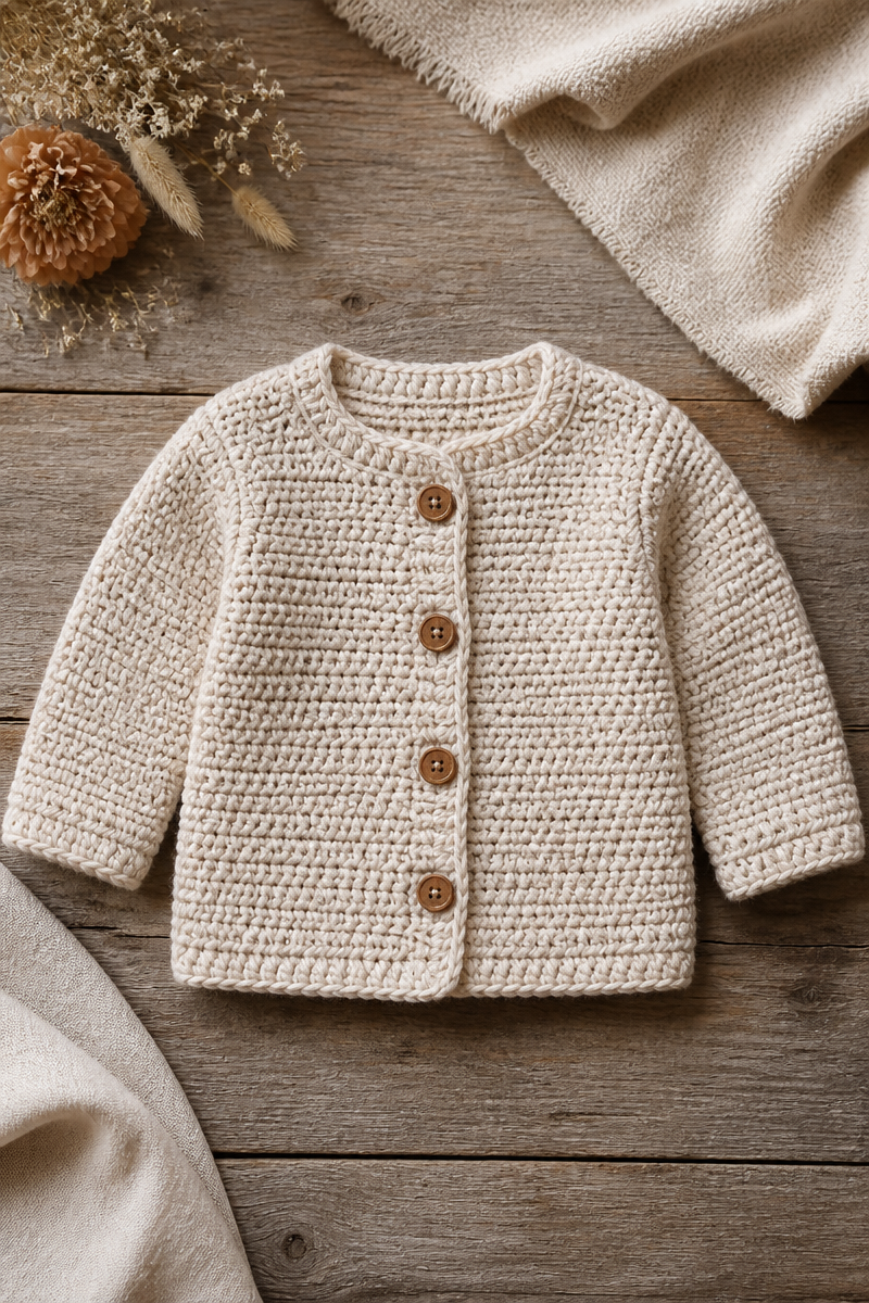 Crochet Baby Cardigan For Fall