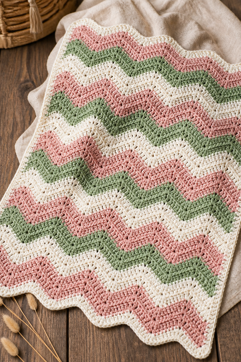 Crochet Baby Blanket Ripple Pattern
