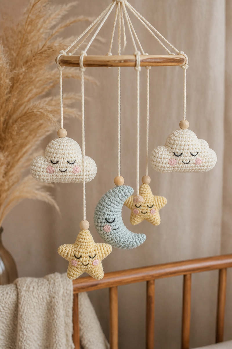 Crochet Baby Nursery Mobile Decor