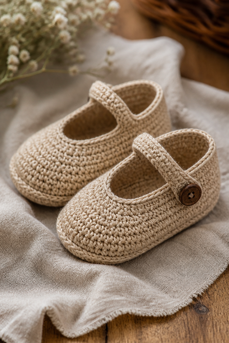 Crochet Baby Bootie Ankle Strap
