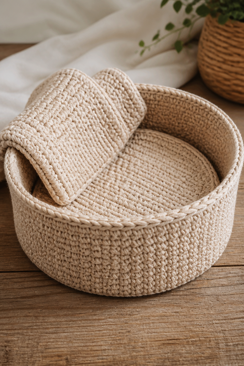 Crochet Baby Basket Liner Set