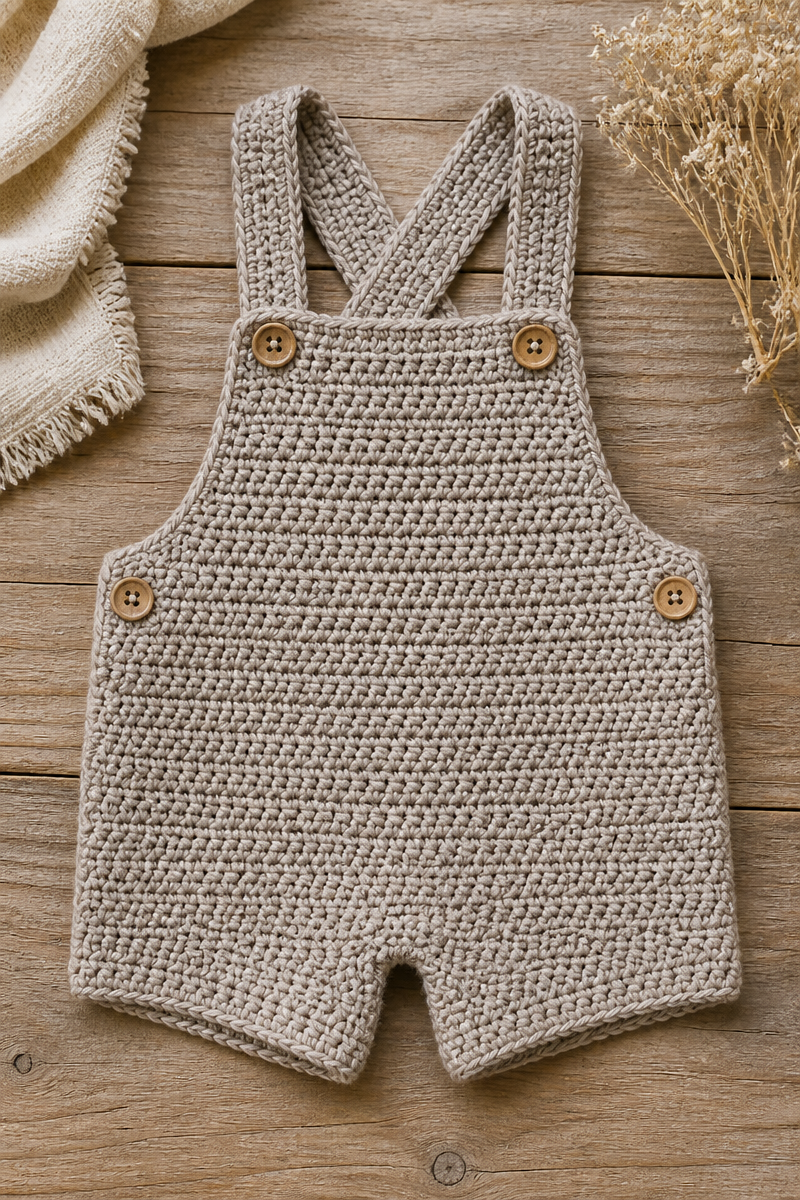 Crochet Baby Overall Shortall Pattern