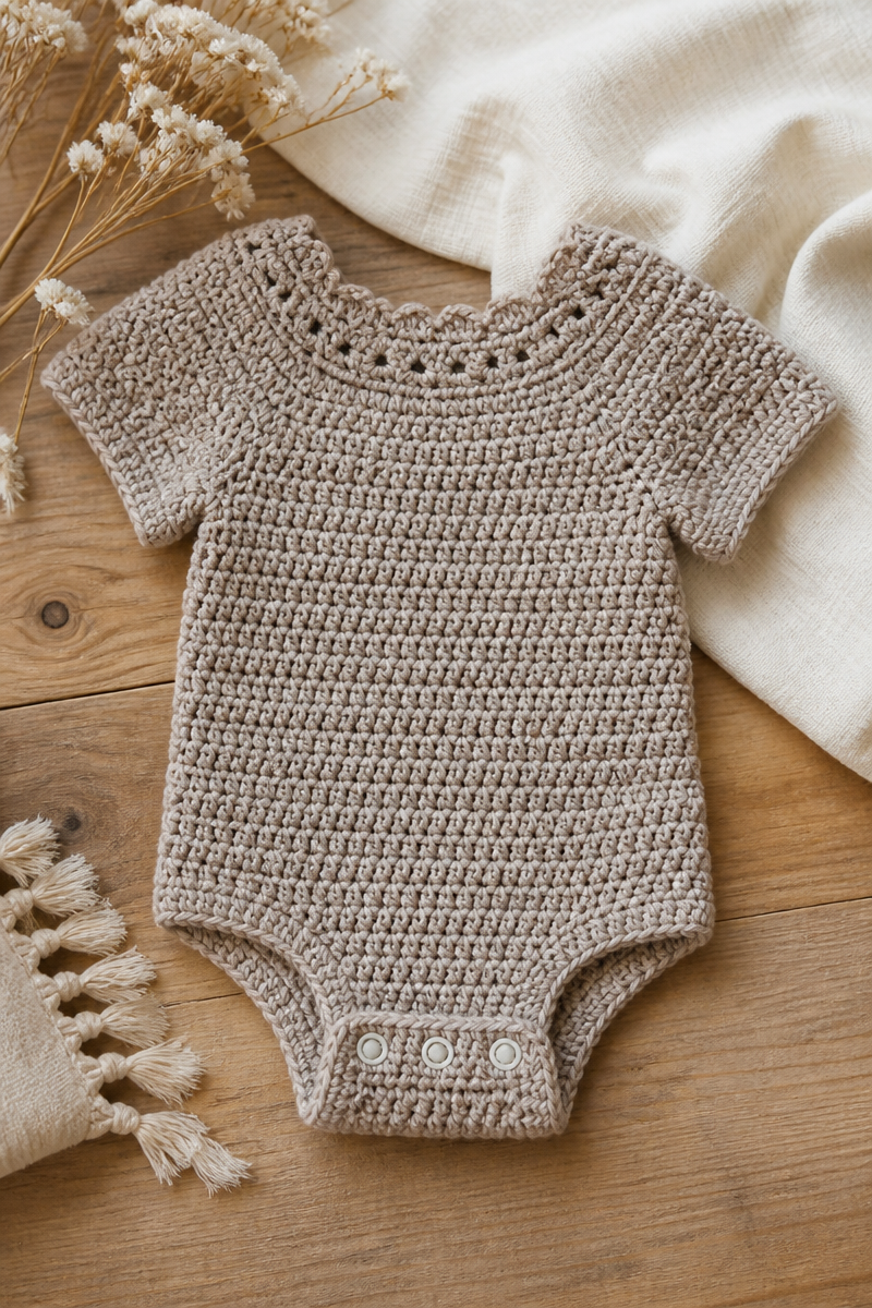 Crochet Baby Onesie Photo Outfit