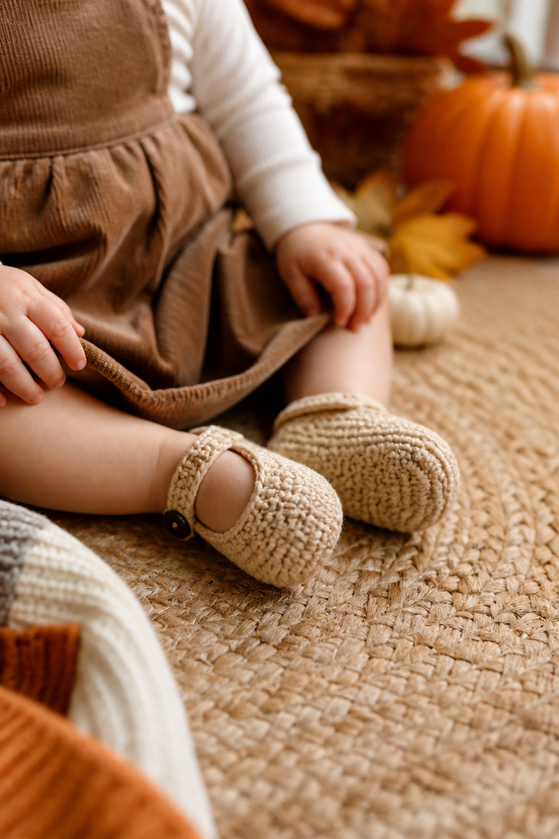 Crochet Baby Bootie Ankle Strap