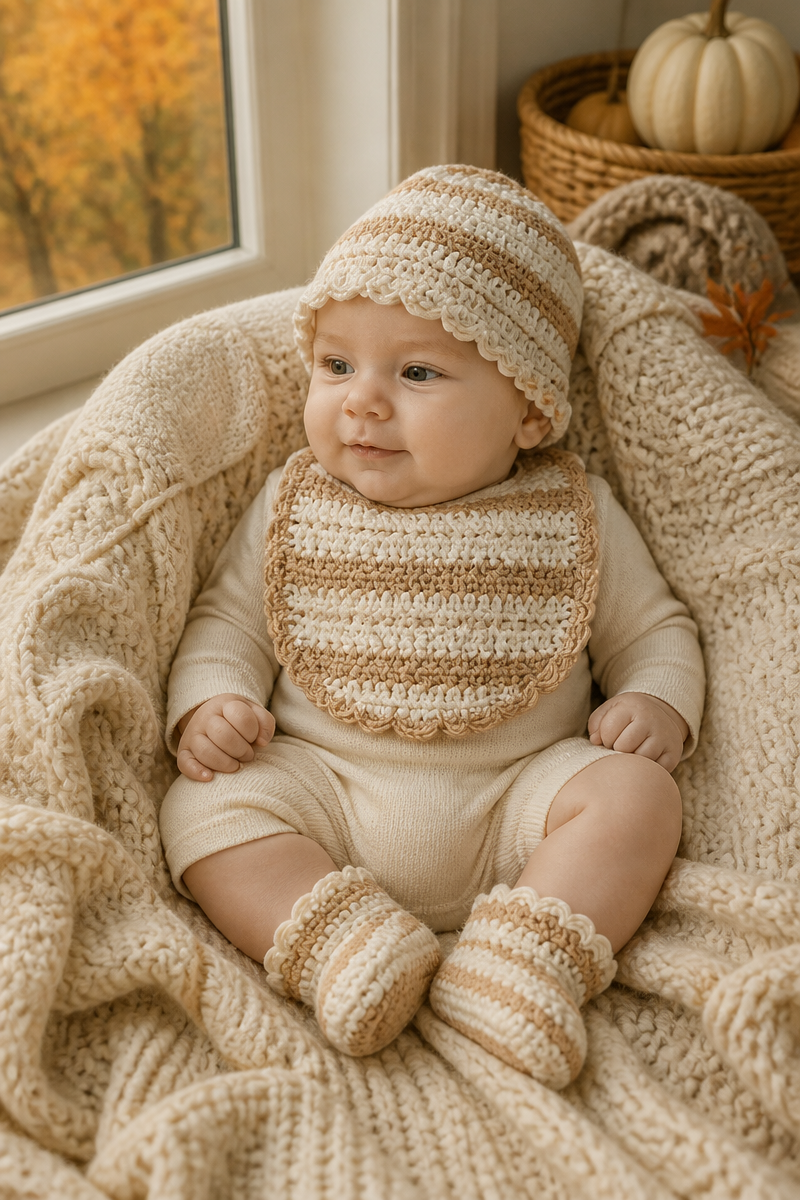 Gender Neutral Crochet Baby Set