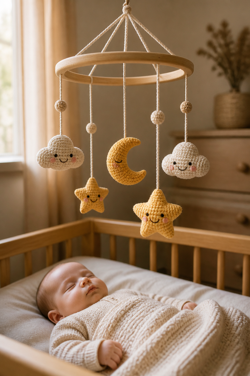 Crochet Baby Nursery Mobile Decor
