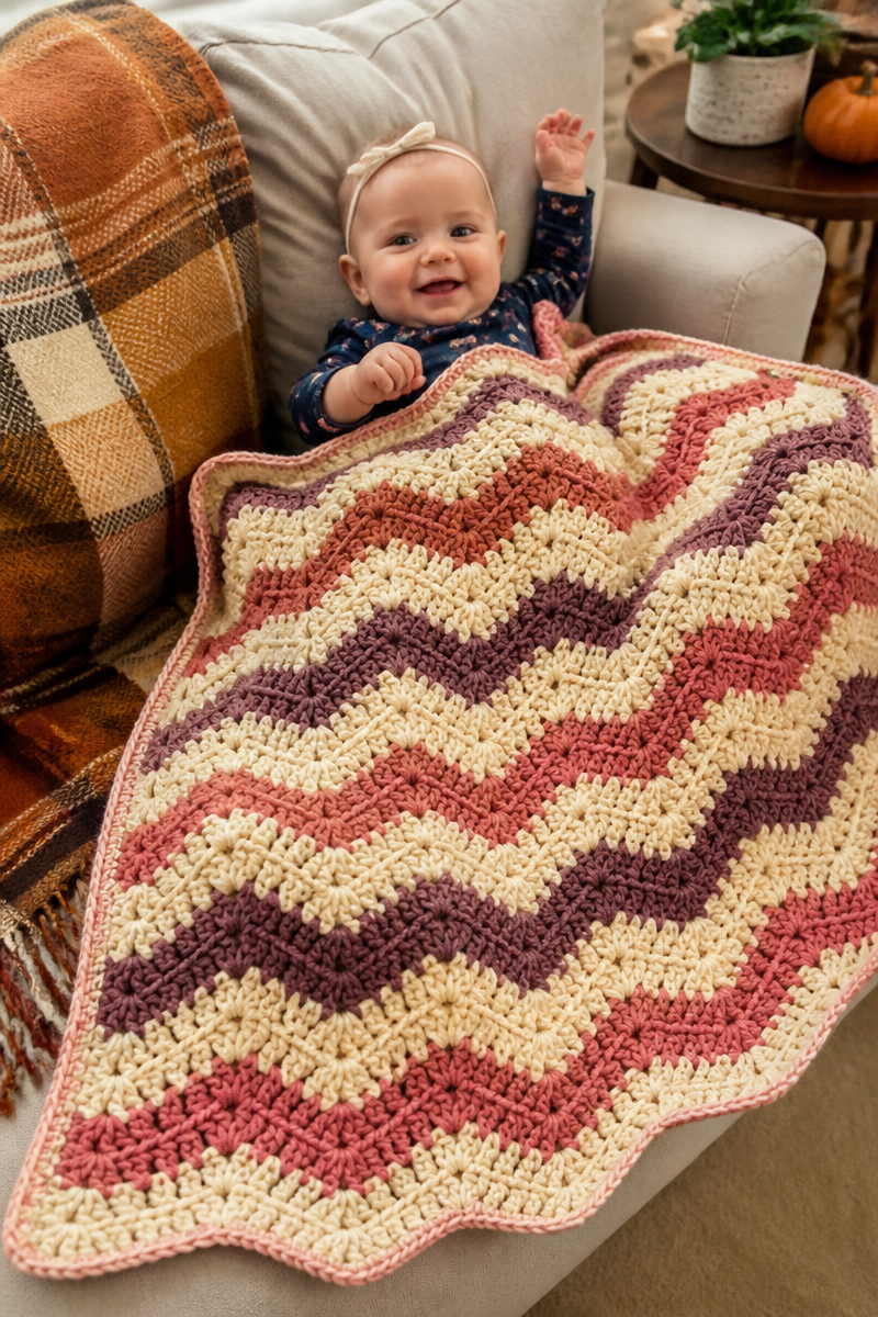 Crochet Baby Blanket Ripple Pattern