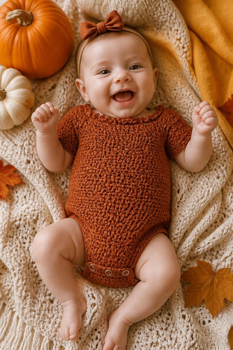 Crochet Baby Onesie Photo Outfit
