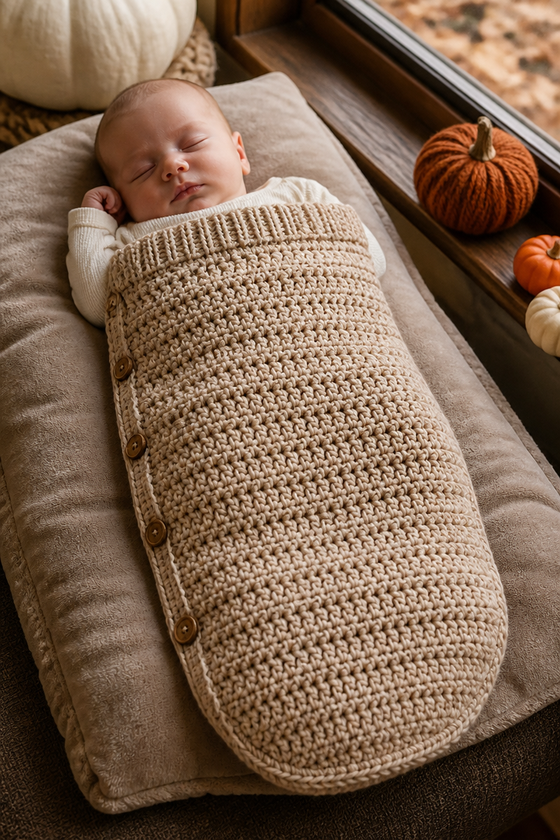 Crochet Baby Swaddle Sack Wrap