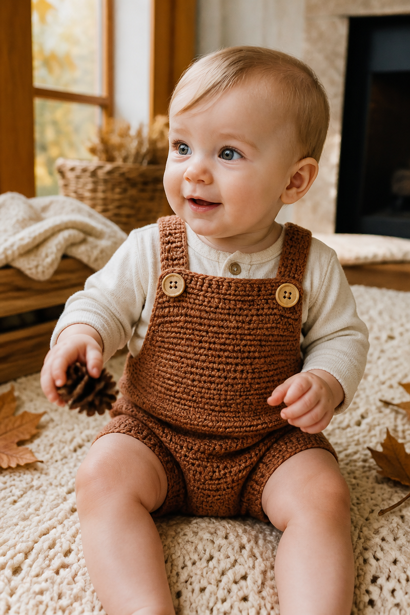 Crochet Baby Overall Shortall Pattern
