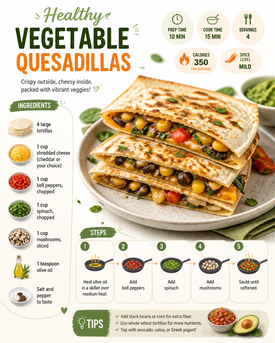 Healthy Vegetable Quesadillas