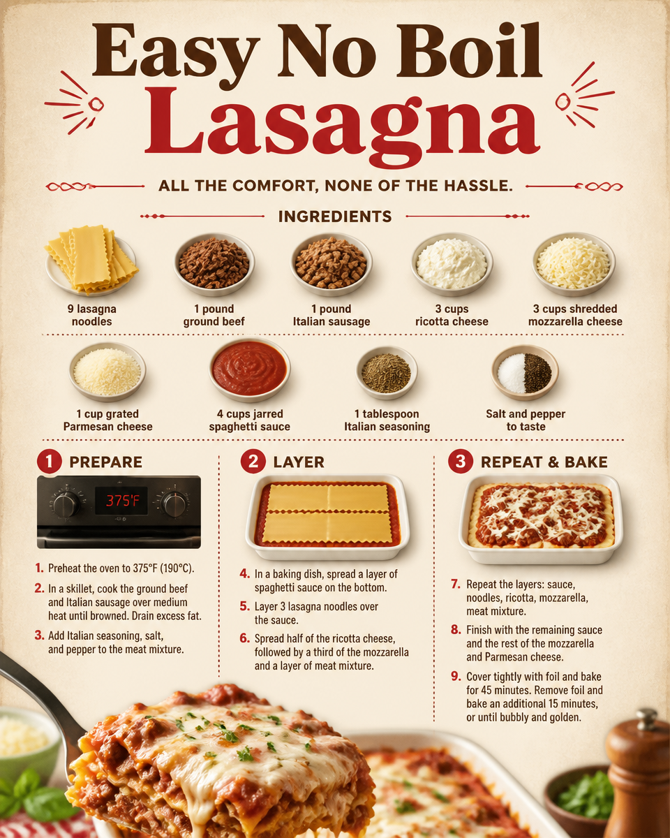 Easy No Boil Lasagna