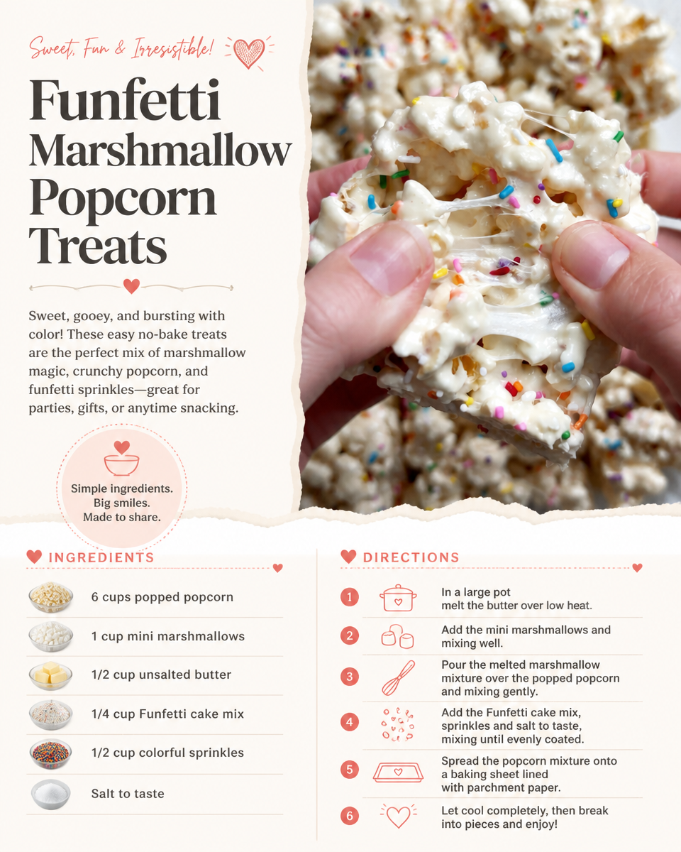 Funfetti Marshmallow Popcorn Treats