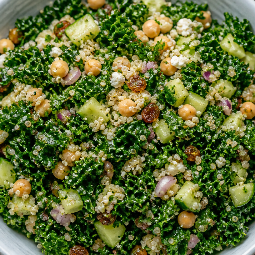 Fresh Healthy Kale Quinoa Salad