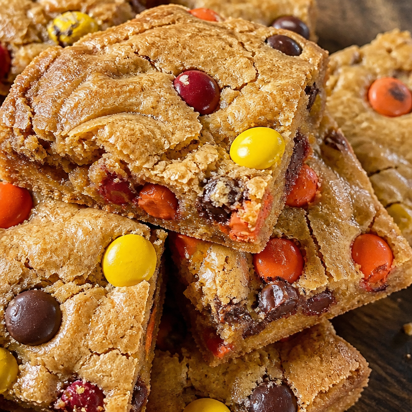 Chewy REESE's PIECES Peanut Butter Brownies