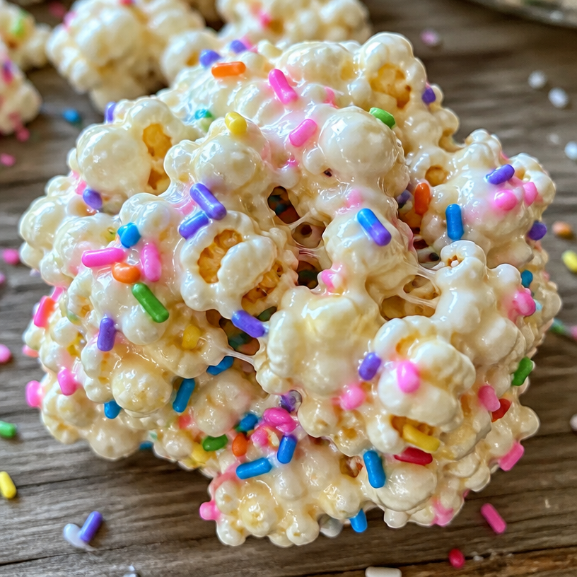 Funfetti Marshmallow Popcorn Treats