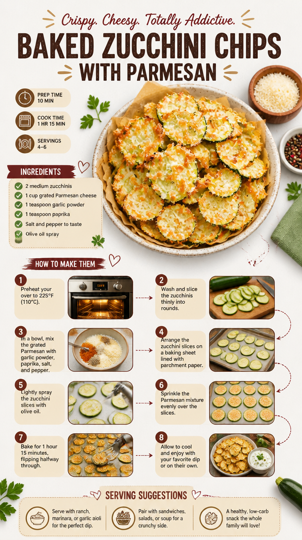 Baked Zucchini Chips with Parmesan