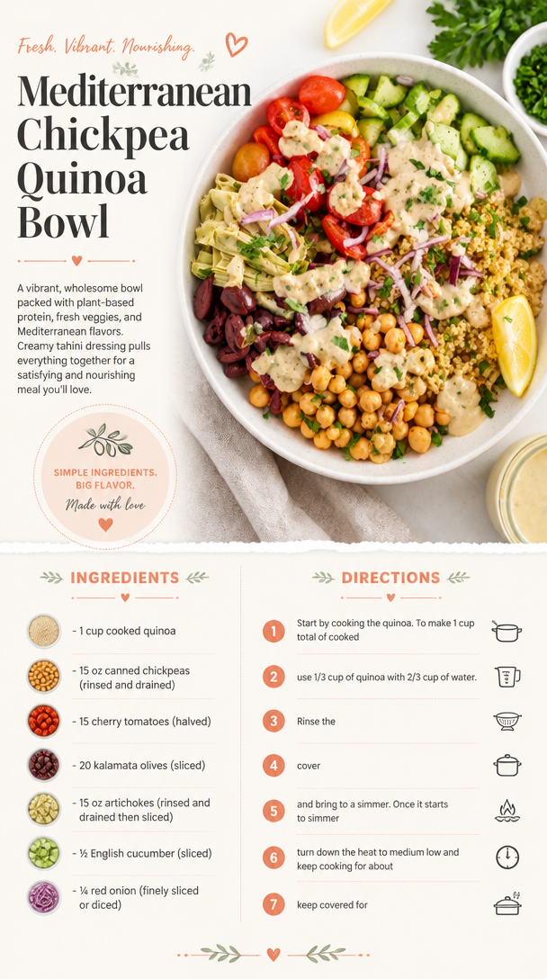 Mediterranean Chickpea Quinoa Bowl