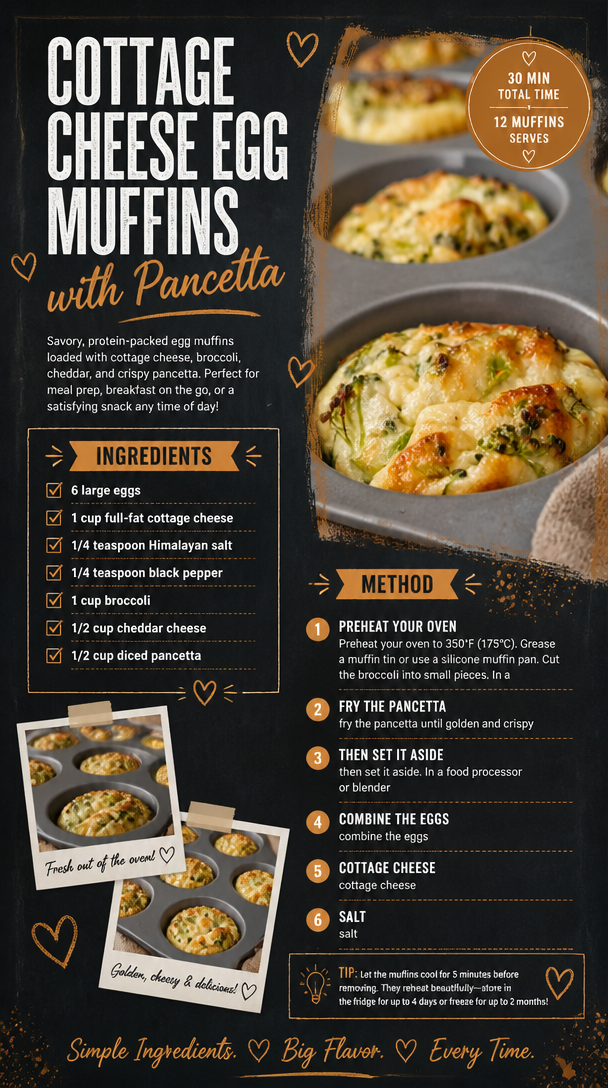 Cottage Cheese Egg Muffins with Pancetta
