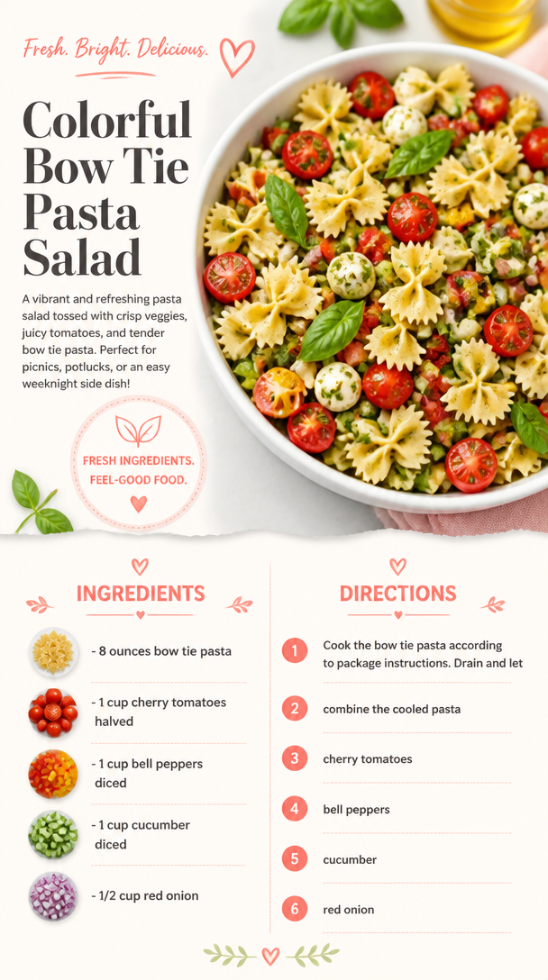 Colorful Bow Tie Pasta Salad