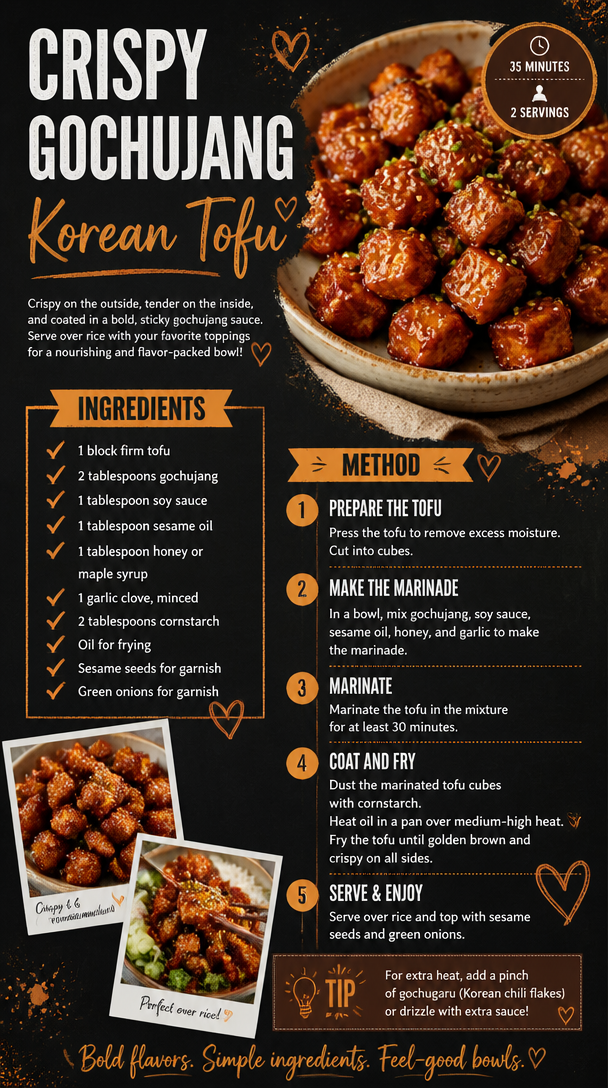 Crispy Gochujang Korean Tofu