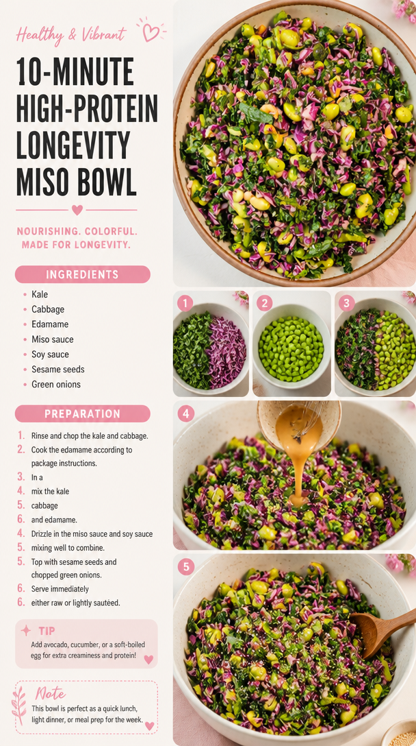 10-Minute High-Protein Longevity Miso Bowl