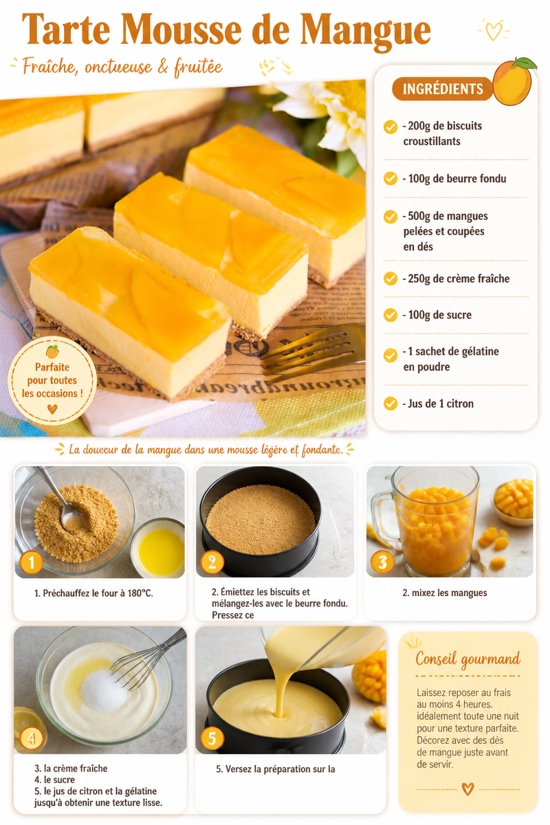 Tarte Mousse de Mangue