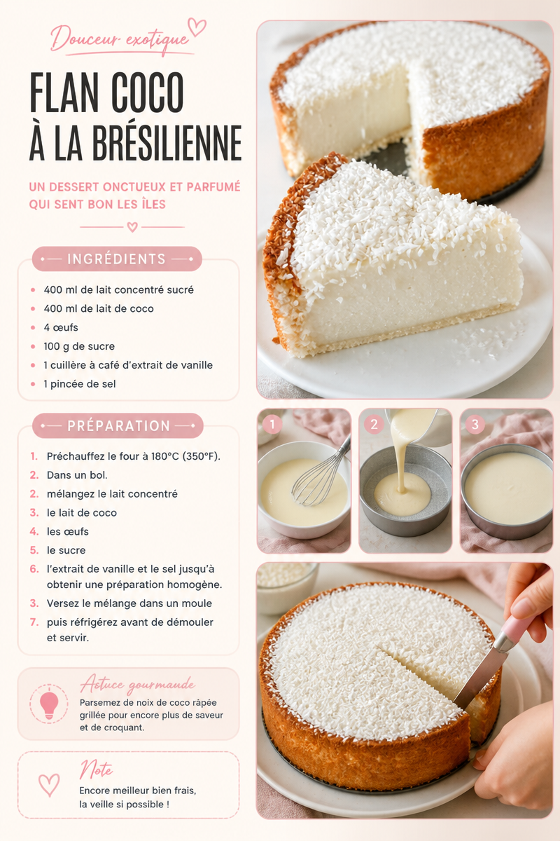 Flan coco à la brésilienne