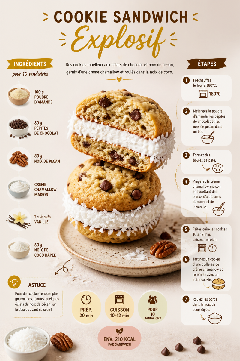 Sandwich de Cookies Explosif