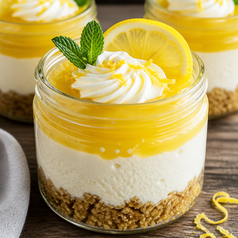 Dessert au cheesecake au citron sans cuisson
