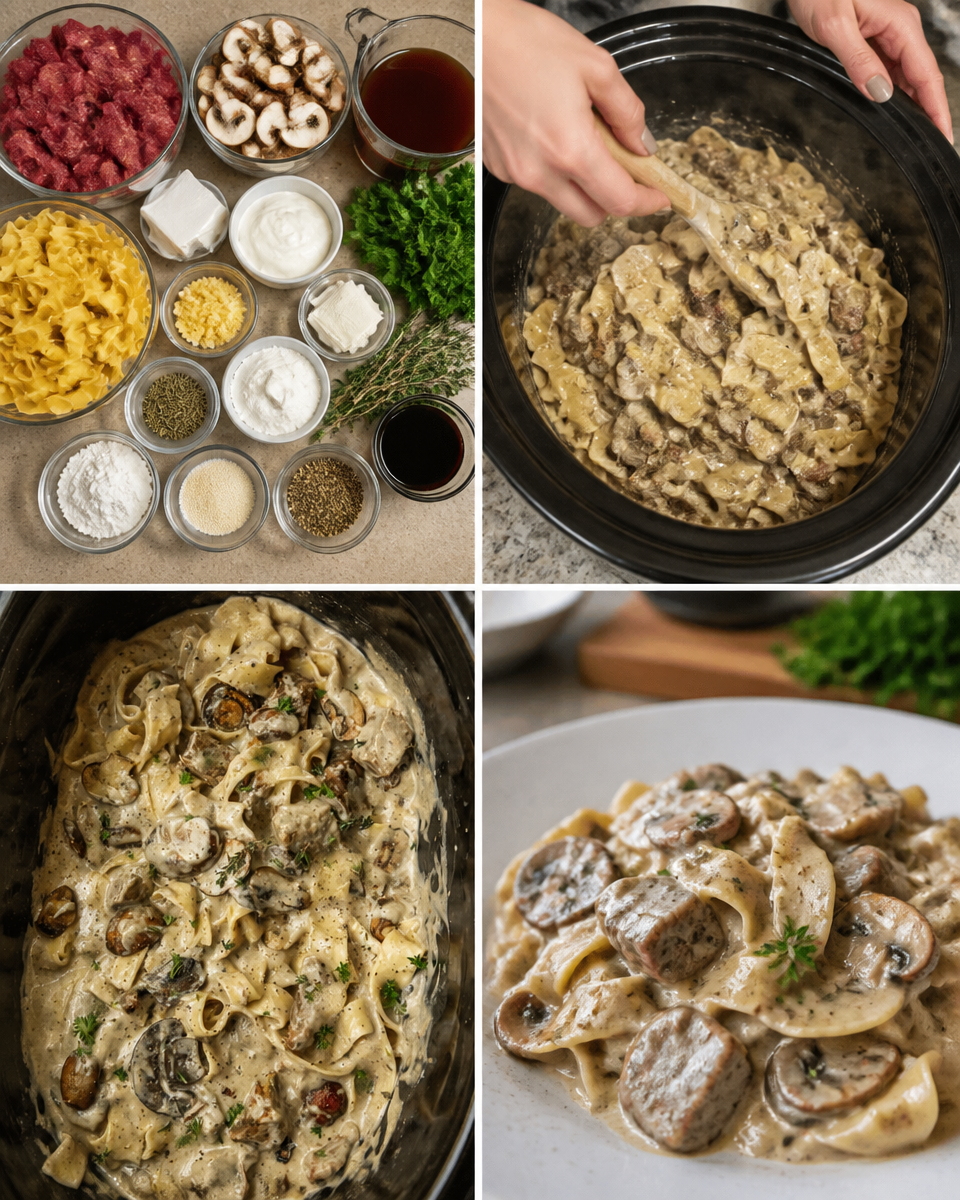 Crock Pot Beef Stroganoff
