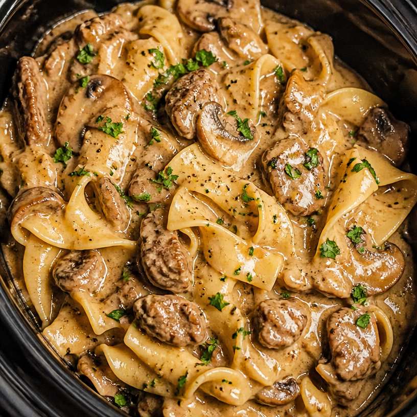 Crock Pot Beef Stroganoff