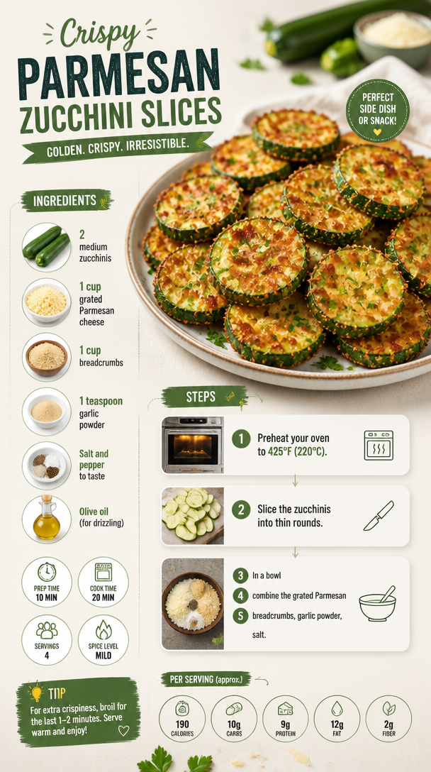 Crispy Parmesan Zucchini Slices