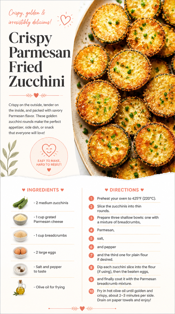 Crispy Parmesan Fried Zucchini
