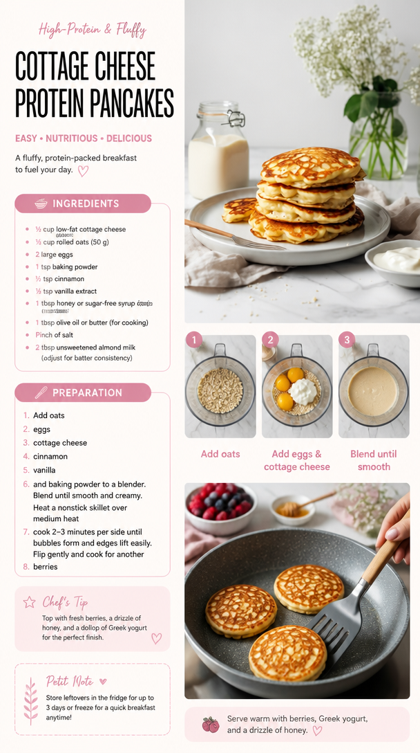 Cottage Cheese Protein Pancakes